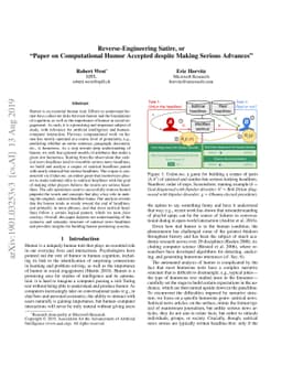 Reverse-Engineering Satire, or "Paper on Computational Humor Accepted
  Despite Making Serious Advances"