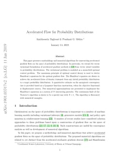 Accelerated Flow for Probability Distributions