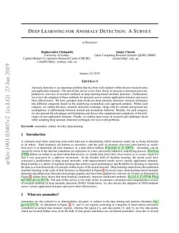 Deep Learning for Anomaly Detection: A Survey