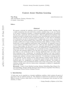 Context Aware Machine Learning