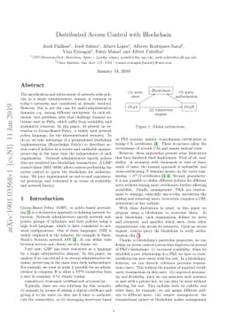 Distributed Access Control with Blockchain