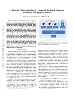A General Optimization-based Framework for Local Odometry Estimation
  with Multiple Sensors