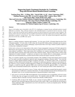 Improving Sepsis Treatment Strategies by Combining Deep and Kernel-Based
  Reinforcement Learning
