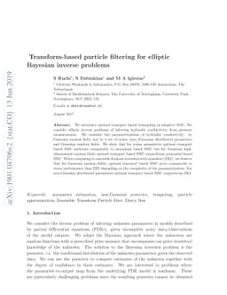 Transform-based particle filtering for elliptic Bayesian inverse
  problems
