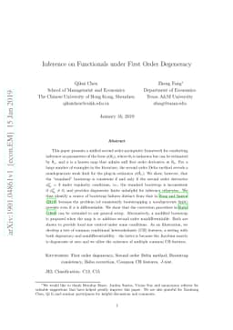 Inference on Functionals under First Order Degeneracy