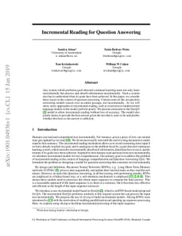 Incremental Reading for Question Answering