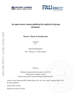 An open-source sensor platform for analysis of group dynamics