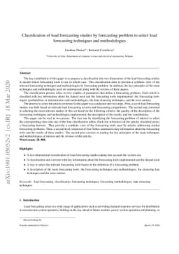 Classification of load forecasting studies by forecasting problem to
  select load forecasting techniques and methodologies