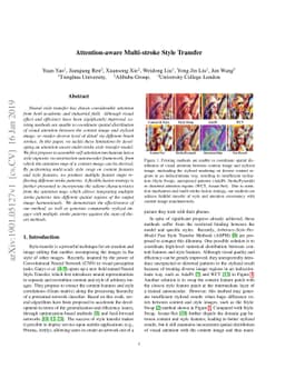 Attention-aware Multi-stroke Style Transfer