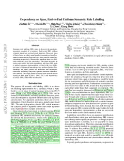 Dependency or Span, End-to-End Uniform Semantic Role Labeling