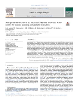 Nonrigid reconstruction of 3D breast surfaces with a low-cost RGBD
  camera for surgical planning and aesthetic evaluation
