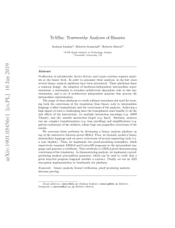 TrABin: Trustworthy Analyses of Binaries