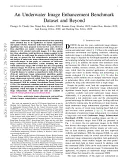 An Underwater Image Enhancement Benchmark Dataset and Beyond