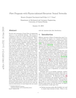 Fleet Prognosis with Physics-informed Recurrent Neural Networks