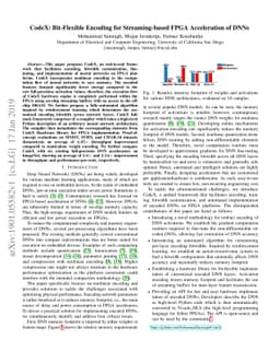 CodeX: Bit-Flexible Encoding for Streaming-based FPGA Acceleration of
  DNNs
