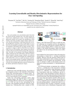 Learning Generalizable and Identity-Discriminative Representations for
  Face Anti-Spoofing