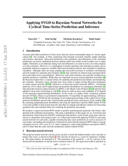 Applying SVGD to Bayesian Neural Networks for Cyclical Time-Series
  Prediction and Inference