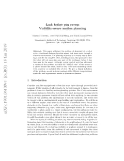 Look before you sweep: Visibility-aware motion planning