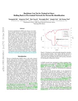 Backbone Can Not be Trained at Once: Rolling Back to Pre-trained Network
  for Person Re-Identification