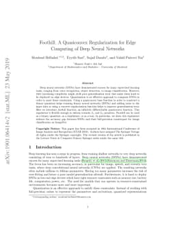 Foothill: A Quasiconvex Regularization for Edge Computing of Deep Neural
  Networks