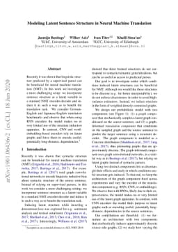 Modeling Latent Sentence Structure in Neural Machine Translation