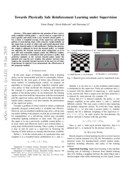 Towards Physically Safe Reinforcement Learning under Supervision