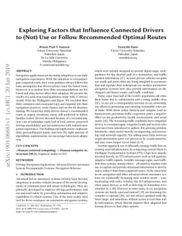 Exploring Factors that Influence Connected Drivers to (Not) Use or
  Follow Recommended Optimal Routes