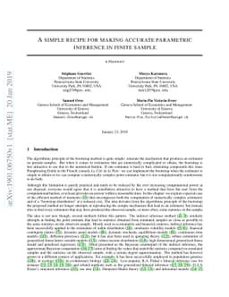A simple recipe for making accurate parametric inference in finite
  sample