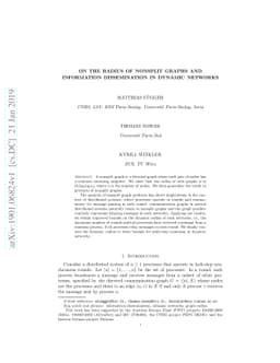 On the Radius of Nonsplit Graphs and Information Dissemination in
  Dynamic Networks