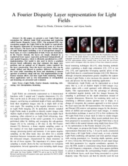 A Fourier Disparity Layer representation for Light Fields
