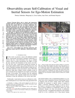 Observability-aware Self-Calibration of Visual and Inertial Sensors for
  Ego-Motion Estimation