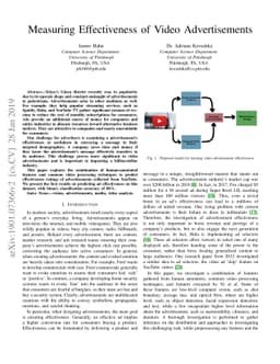 Measuring Effectiveness of Video Advertisements