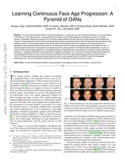Learning Continuous Face Age Progression: A Pyramid of GANs