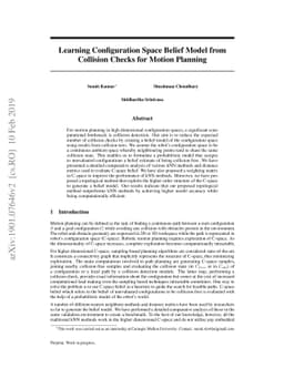 Learning Configuration Space Belief Model from Collision Checks for
  Motion Planning