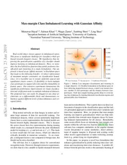 Max-margin Class Imbalanced Learning with Gaussian Affinity