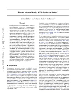 How do Mixture Density RNNs Predict the Future?
