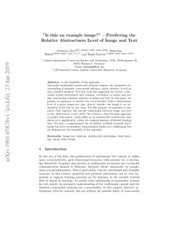 "Is this an example image?" -- Predicting the Relative Abstractness
  Level of Image and Text