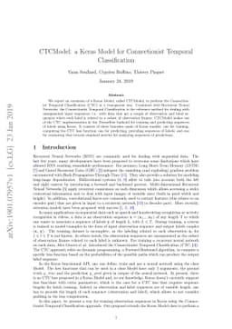 CTCModel: a Keras Model for Connectionist Temporal Classification