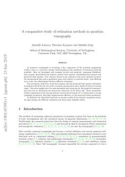 A comparative study of estimation methods in quantum tomography