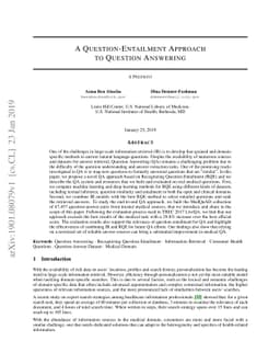 A Question-Entailment Approach to Question Answering