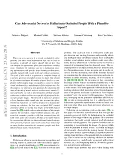 Can Adversarial Networks Hallucinate Occluded People With a Plausible
  Aspect?