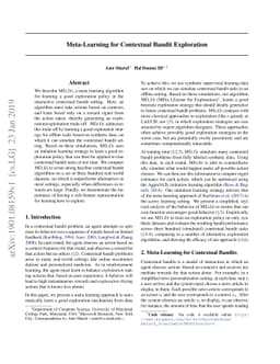 Meta-Learning for Contextual Bandit Exploration