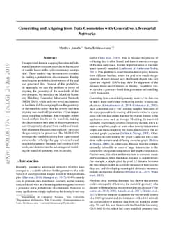 Generating and Aligning from Data Geometries with Generative Adversarial
  Networks