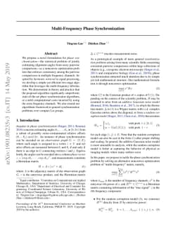 Multi-Frequency Phase Synchronization