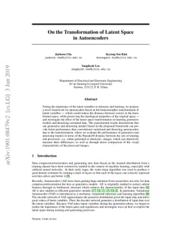 On the Transformation of Latent Space in Autoencoders