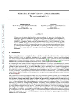 General Supervision via Probabilistic Transformations