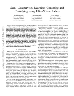 Semi-Unsupervised Learning: Clustering and Classifying using
  Ultra-Sparse Labels