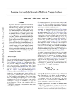 Learning Neurosymbolic Generative Models via Program Synthesis