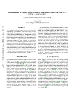 Multi-stream Network With Temporal Attention For Environmental Sound
  Classification
