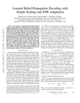 Learned Belief-Propagation Decoding with Simple Scaling and SNR
  Adaptation
